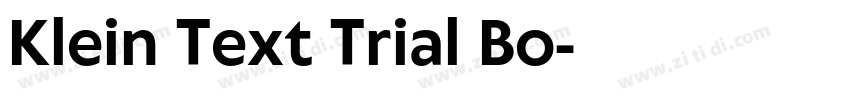 Klein Text Trial Bo字体转换